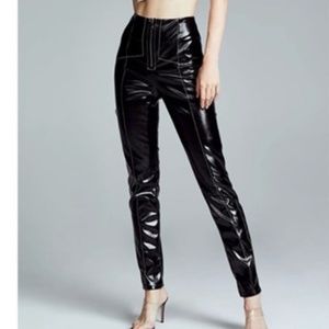 I.AM.GIA Winona Black Vegan Leather High Rise Pants (flawed)